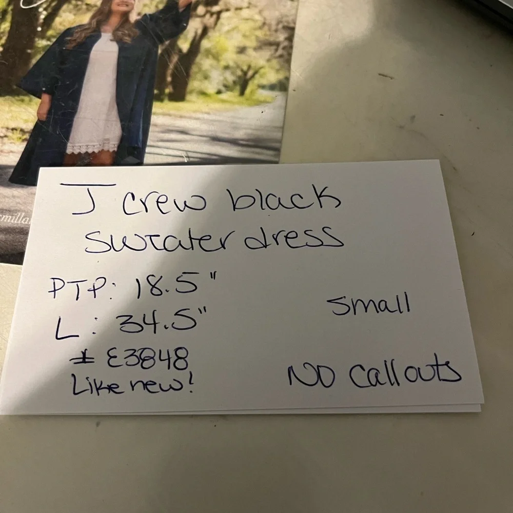 J. Crew Black Midi Dress